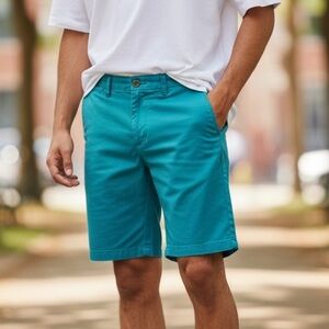 Old Navy Turquoise Men's Flat Front Shorts